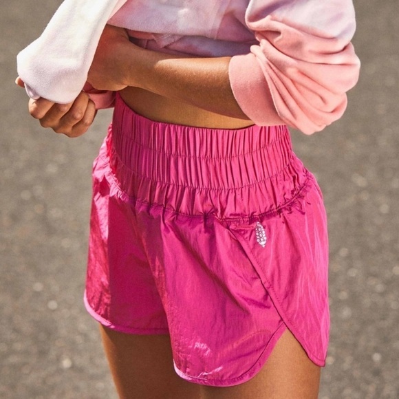 Free People The Way Home Shorts By FP Movement in Pink - Picture 2 of 5